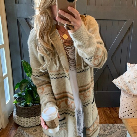 New Cozy Oversized Hooded Pocketed Long Cardigan Sweater Coat - Picture 2 of 8